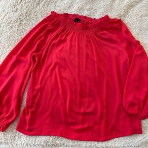 Ann Taylor gathered neck blouse .L